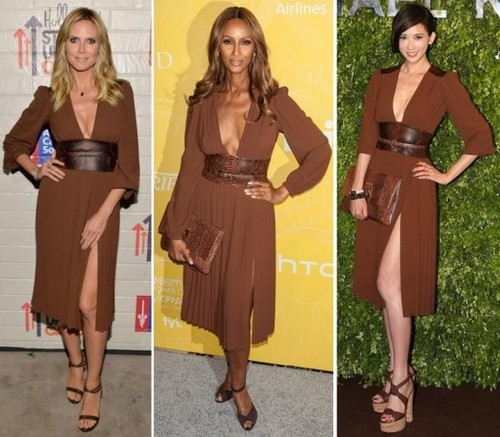 Heidi Klum, Iman si Chiling Lin in aceeasi rochie!