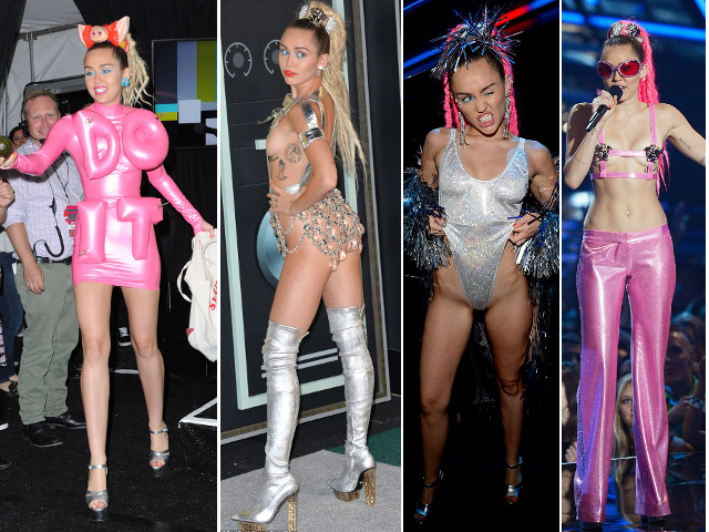 Miley Cyrus 11 costumatii indraznete la gala MTV VMA 2015