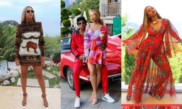 Tinute purtate de Beyonce in vacanta din Europa