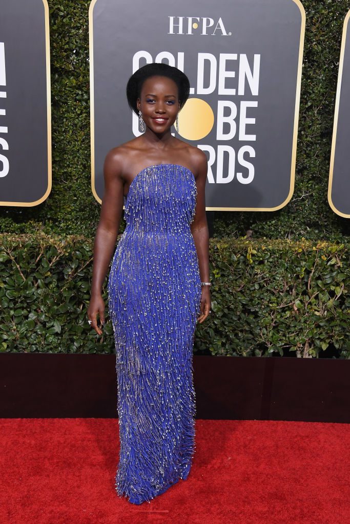Lupita Nyong’o in rochie Calvin Klein by Appointment si bijuterii Bvlgari