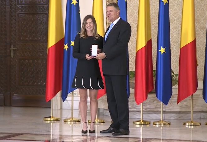 Simona Halep-eleganta la intalnirea cu presedintele Klaus Iohannis